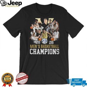 Vanderbilt Men’s Basketball SEC 2026 Champions Team Graphic T Shirt Vanderbilt Men’s Basketball SEC 2026 Champions Team Graphic T Shirt