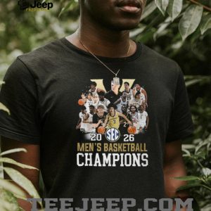 Vanderbilt Men's Basketball SEC 2026 Champions Team Graphic T Shirt