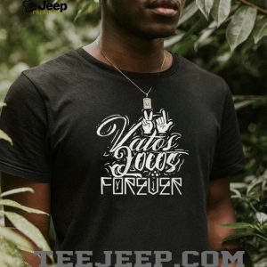 Vatos Locos Forever Chicano Style Typography Black T Shirt
