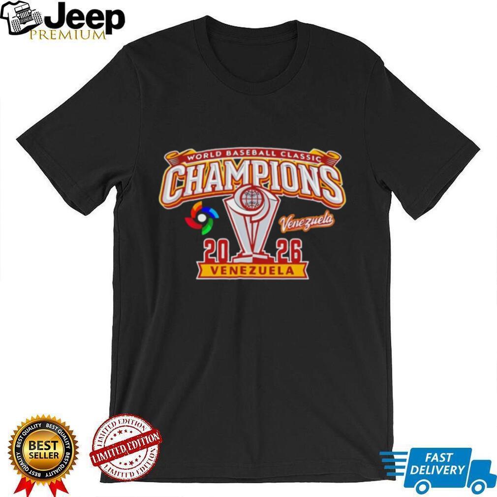 Venezuela 2026 World Baseball Classic Champions Gold Trophy T Shirt Venezuela 2026 World Baseball Classic Champions Gold Trophy T Shirt