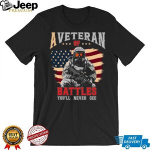 Veteran Of Battles You'll Never See Gas Mask Soldier Graphic T Shirt