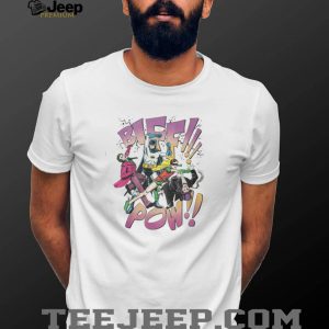Vintage Batman and Robin BIFF POW Comic Action White T Shirt Vintage Batman and Robin BIFF POW Comic Action White T Shirt