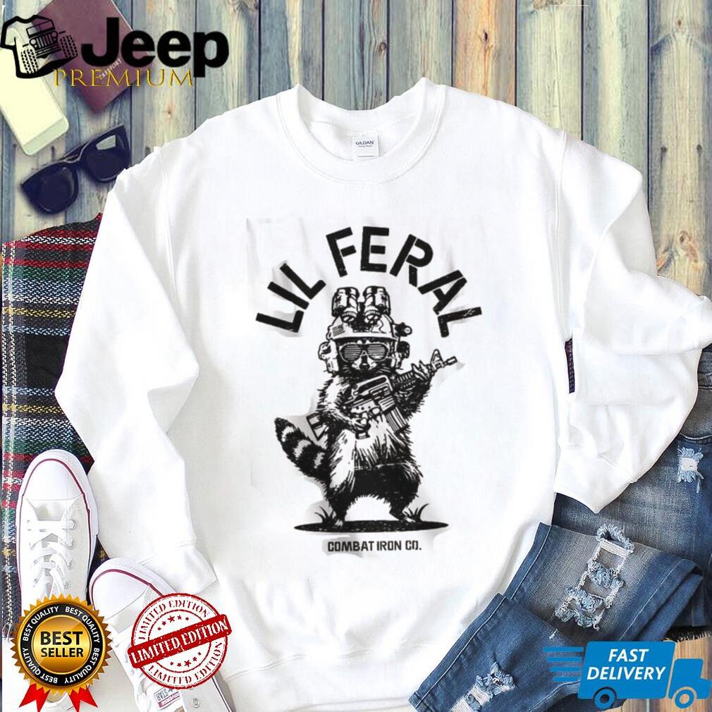 Lil Feral Tactical Raccoon Night Vision Combat Iron Co. Shirt Lil Feral Tactical Raccoon Night Vision Combat Iron Co. Shirt