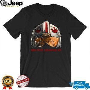 Star Wars Luke Skywalker Red Five Standing By X Wing Pilot T Shirt