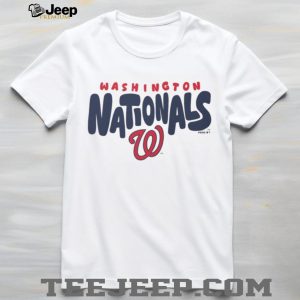 Washington Nationals Heritage Logo Oatmeal Heather Crewneck T shirt