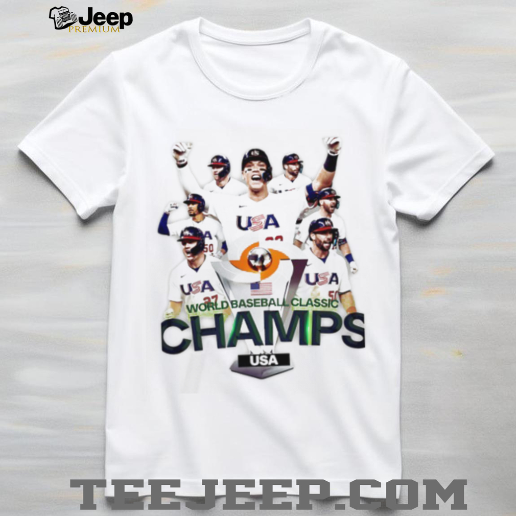 World Baseball Classic Champs Team USA Celebration Graphic T Shirt World Baseball Classic Champs Team USA Celebration Graphic T Shirt