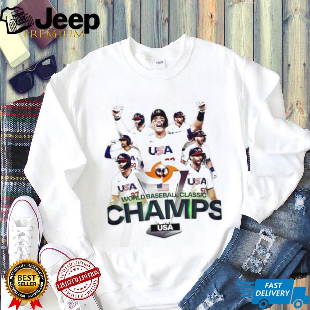 World Baseball Classic Champs Team USA Celebration Graphic T Shirt World Baseball Classic Champs Team USA Celebration Graphic T Shirt