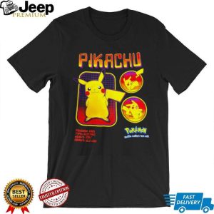 Pikachu Pokemon #025 Electric Type Retro Pokedex Graphic T Shirt