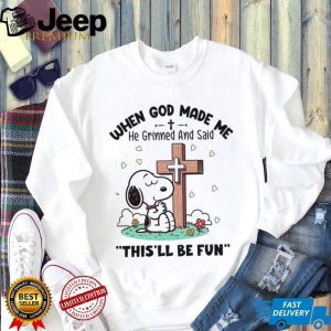 Snoopy Praying At The Cross When God Made Me Religious T Shirt Snoopy Praying At The Cross When God Made Me Religious T Shirt