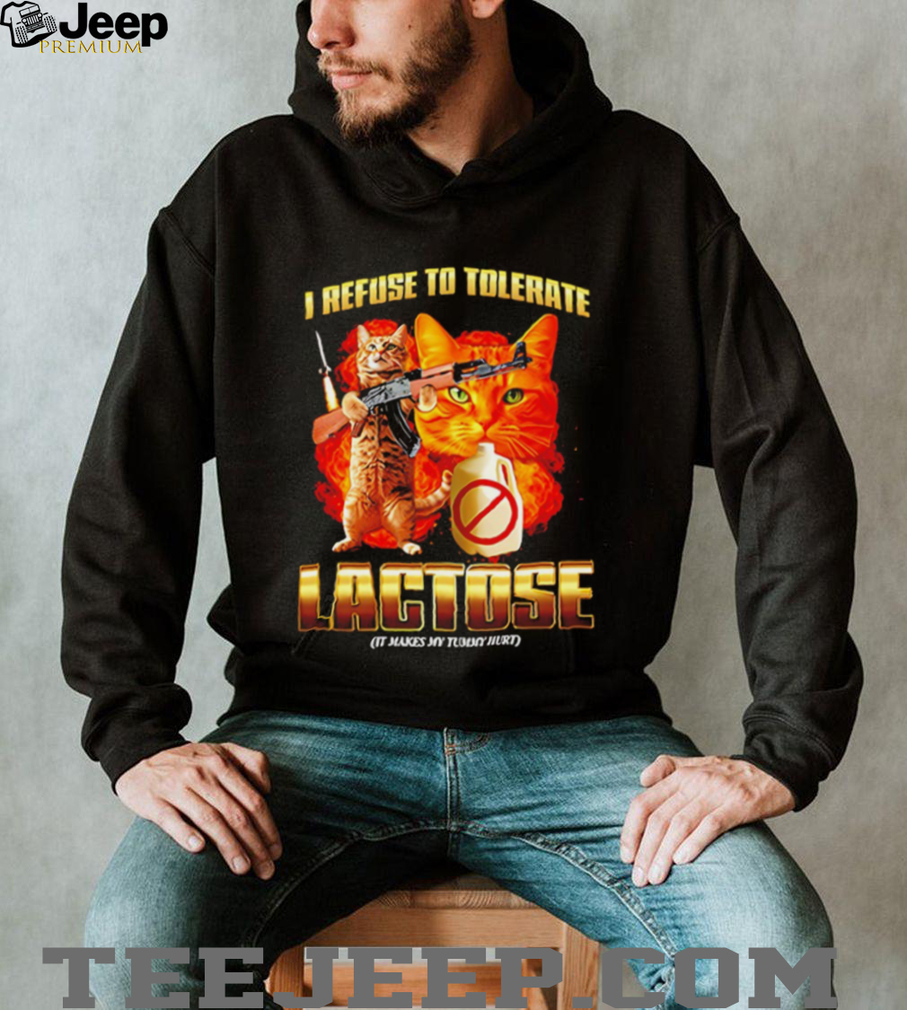 I Refuse To Tolerate Lactose Funny Orange Cat AK 47 T Shirt I Refuse To Tolerate Lactose Funny Orange Cat AK 47 T Shirt