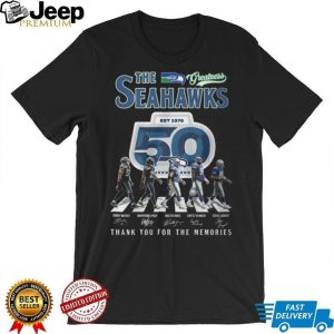 The Seahawks 50th Anniversary 1976 2026 Greatest Players Abbey Road Signature T Shirt