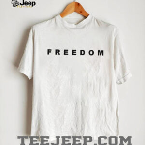 Minimalist Freedom Bold Text Typography T Shirt White Minimalist Freedom Bold Text Typography T Shirt White
