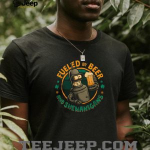 Fueled by Beer and Shenanigans Bender Futurama Fan T Shirt