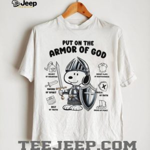 Snoopy Knight Armor of God Bible Verse Ephesians 6 Religious T Shirt