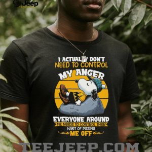Sarcastic Snoopy Anger Management T Shirt Control Their Habit Of Pissing Me Off