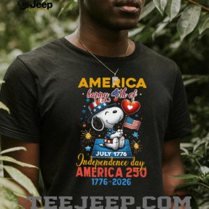 Snoopy Happy 4th of July 1776 Independence Day America 250 T Shirt