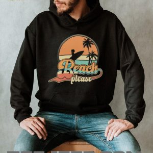 Retro Beach Please Surfer Girl Sunset Vintage T Shirt