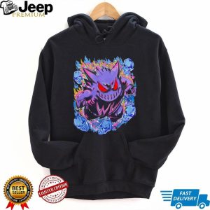 Scary Gengar Ghost Pokemon Neon Skulls Graphic Streetwear T Shirt