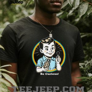 Retro Be Curious Hand Grenade T Shirt Dark Humor 50s Style Graphic