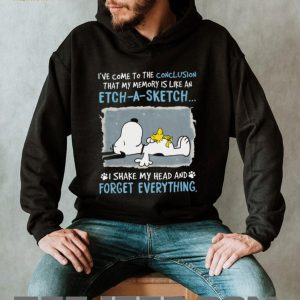 Funny Snoopy Etch A Sketch Memory T Shirt Shake Head Forget Everything
