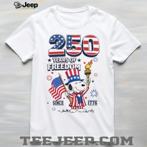 Snoopy Uncle Sam 250 Years of Freedom 1776 2026 Patriotic Shirt