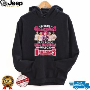 Real Grandmas Watch Arkansas Razorbacks Basketball Sports Fan T Shirt