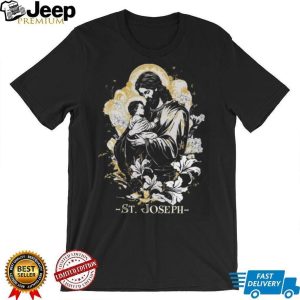 Saint Joseph and Child Jesus Catholic Religious Art T Shirt Saint Joseph and Child Jesus Catholic Religious Art T Shirt