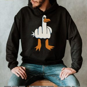Funny Grumpy Goose Middle Finger Gesture Graphic T Shirt Funny Grumpy Goose Middle Finger Gesture Graphic T Shirt