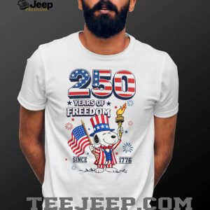 Snoopy Uncle Sam 250 Years of Freedom 1776 2026 Patriotic Shirt