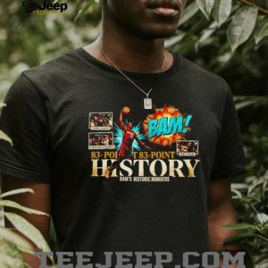 Bam Adebayo Miami Heat 83 Point History Graphic T Shirt