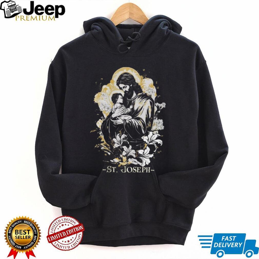 Saint Joseph and Child Jesus Catholic Religious Art T Shirt Saint Joseph and Child Jesus Catholic Religious Art T Shirt