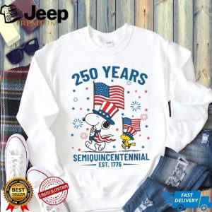Snoopy Semiquincentennial 250 Years Est 1776 American Flag T shirt Snoopy Semiquincentennial 250 Years Est 1776 American Flag T shirt