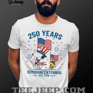Snoopy Semiquincentennial 250 Years Est 1776 American Flag T shirt