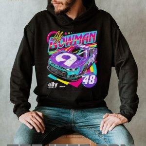 Alex Bowman NASCAR Ally Number 48 Racing Retro Neon Style Fan Men Women T Shirt Alex Bowman NASCAR Ally Number 48 Racing Retro Neon Style Fan Men Women T Shirt