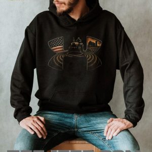 American Farmer Tractor Sunset Harvest Patriotic Farming T Shirt