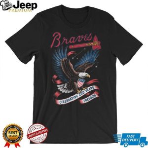 Atlanta Braves 250 Years of Freedom Patriotic Eagle Graphic T Shirt Atlanta Braves 250 Years of Freedom Patriotic Eagle Graphic T Shirt