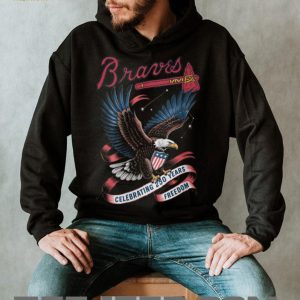 Atlanta Braves 250 Years of Freedom Patriotic Eagle Graphic T Shirt