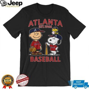 Atlanta Braves Baseball Snoopy & Charlie Brown Est 1966 T Shirt Atlanta Braves Baseball Snoopy & Charlie Brown Est 1966 T Shirt