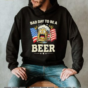 Bad Day To Be A Beer Cartoon Mug American Flag T Shirt Fourth of July T Shirt Bad Day To Be A Beer Cartoon Mug American Flag T Shirt Fourth of July T Shirt