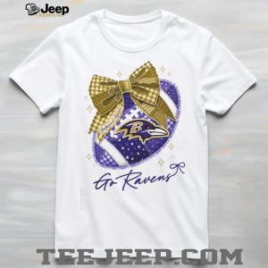 Baltimore Ravens Go Ravens Football Coquette Bow T Shirt