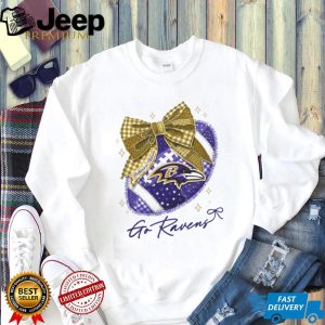 Baltimore Ravens Go Ravens Football Coquette Bow T Shirt