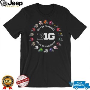 Big Ten Football Conference All Teams Helmet Circle T Shirt Big Ten Football Conference All Teams Helmet Circle T Shirt