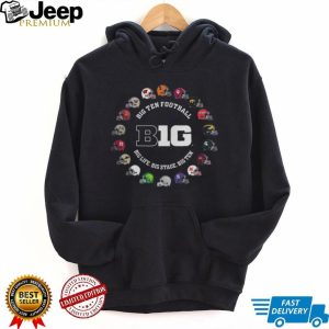 Big Ten Football Conference All Teams Helmet Circle T Shirt