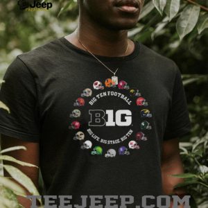 Big Ten Football Conference All Teams Helmet Circle T Shirt