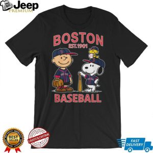 Boston Red Sox Peanuts Snoopy and Charlie Brown Baseball Fan T Shirt Boston Red Sox Peanuts Snoopy and Charlie Brown Baseball Fan T Shirt
