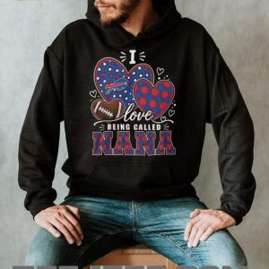 Buffalo Bills I Love Being Called Nana Football Heart Leopard Plaid T Shirt