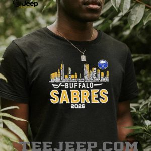 Buffalo Sabres 2026 Roster City Skyline Hockey Fan T Shirt
