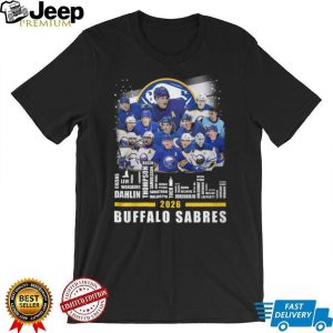 Buffalo Sabres 2026 Team Roster and Players Graphic T Shirt Buffalo Sabres 2026 Team Roster and Players Graphic T Shirt