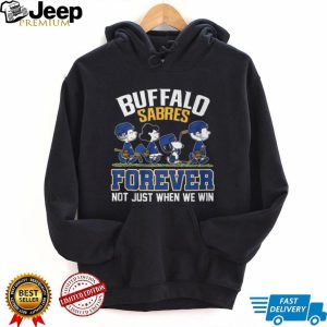 Buffalo Sabres Forever Peanuts Gang Walking Hockey Fan T Shirt