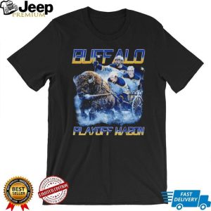 Buffalo Sabres Hockey Playoff Wagon Buffalo Mascot Vintage T Shirt